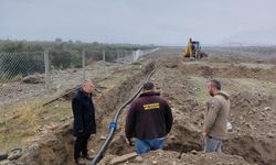 Buharkent'in ilek bahçesinde alt yapı çalışması
