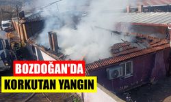 Bozdoğan'da korkutan yangın: İki ev küle döndü
