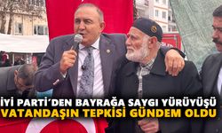 İYİ Parti’den bayrağa saygı yürüyüşü! Vatandaşın tepkisi gündem oldu