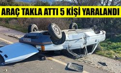 Karacasu’da korkunç kaza: Araç takla attı 5 kişi yaralandı