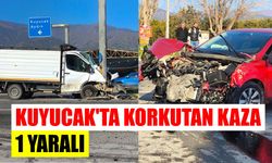 Kuyucak'ta korkutan kaza: 1 yaralı