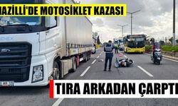 Nazilli'de motosiklet tıra arkadan çarptı