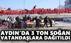 Aydın’da 3 ton soğan vatandaşlara dağıtıldı