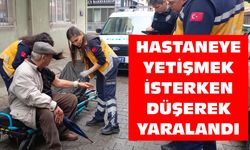 Aydın’da hastaneye yetişmek isterken düşerek yaralandı