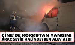 Çine’de korkutan yangın! Araç seyir halindeyken alev aldı