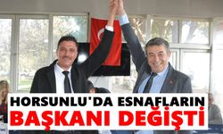 Horsunlu'da esnafların başkanı değişti