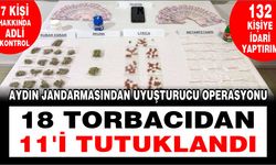 Aydın’da 18 torbacı yakalandı, 132 kişiye işlem yapıldı