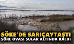 Söke’de Sarıçay taştı, Söke Ovası sular altında kaldı