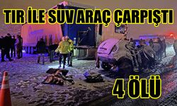 Tır ile SUV araç çarpıştı 4 ölü