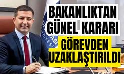 Başkan Günel görevden uzaklaştırıldı