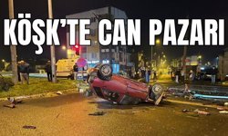 Köşk’te otomobil takla attı: 2 yaralı