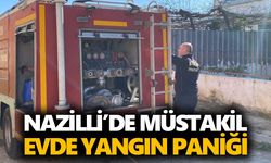 Nazilli’de müstakil evde yangın paniği