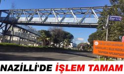 Nazilli'de üst geçit ve yağmurlama çalışması bitti