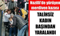 Nazilli'de yürüyen merdiven kazası