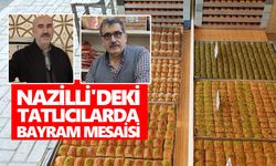 Nazilli'deki tatlıcılarda bayram mesaisi