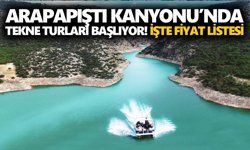 Arapapıştı Kanyonu’nda tekne turları başlıyor! İşte fiyat listesi