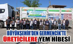 Aydın Büyükşehir’den Germencik’te üreticiye yem desteği