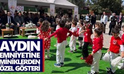 Aydın emniyetine miniklerden özel gösteri