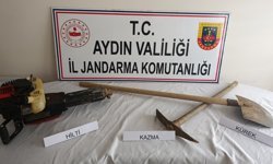 Aydın’da kaçak kazıya jandarma engeli