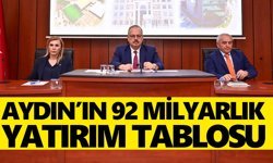 Aydın’ın 92 milyarlık yatırım tablosu