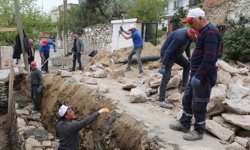 Bozdoğan Alamut Mahallesi’nde taş duvar yapımı tamamladı