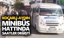 Koçarlı-Aydın minibüs hattında saatler değişti