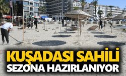 Kuşadası sahili sezona hazırlanıyor