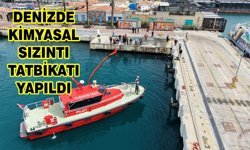 Kuşadası'nda denizde kimyasal sızıntı tatbikatı yapıldı