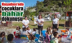 Kuşadası’nda miniklere çiçek atölyesi