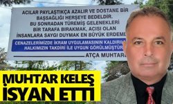 Atça'da cenaze pankartı söküldü