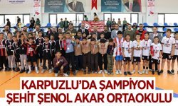 Karpuzlu'da şampiyon Şehit Şenol Akar Ortaokulu oldu