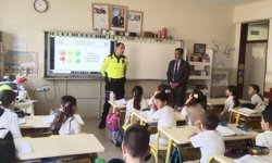 Söke’de emniyetten ilkokul öğrencilerine trafik eğitimi