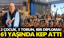 2 çocuk, 3 torun, bir diploma! 61 yaşında kep attı