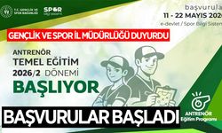 Antrenör Temel Eğitim başvuruları başladı