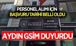 Aydın Gençlik ve Spor İl Müdürlüğü’nden personel alımı duyurusu