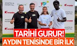 Aydın tenis tarihinin ilk milli sporcusu oldu