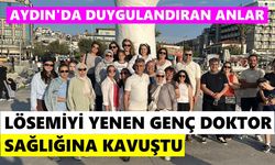 Aydın'da lösemiyi yenen genç doktor için gökyüzüne balon bırakıldı
