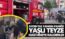 Aydın’da yangın paniği! Yaşlı teyze hastaneye kaldırıldı