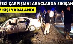 Feci çarpışma! Araçlarda sıkışan 7 kişi yaralandı