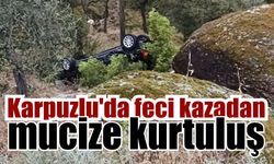 Karpuzlu’da yağış sonrası korkutan kaza
