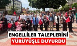 Nazilli'de engelliler taleplerini yürüyüşle duyurdu