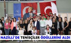 Nazilli'de tenisçiler ödüllerini aldı