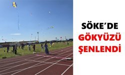 Söke’de uçurtmalar bu kez şehir stadından havalandı