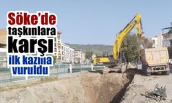 Söke’de yağmur suyu kanalı projesinde ilk kazma vuruldu