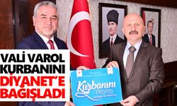 Vali Varol, kurbanını Diyanet’e bağışladı