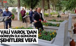 Vali Varol’dan görevin ilk gününde şehitlere vefa