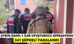 Aydın dahil 5 ilde narkotik operasyonu: 341 şüpheli yakalandı