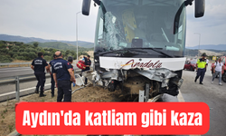 Aydın-Denizli otobanında feci kaza 18 kişi yaralandı, muavinin bacağı koptu