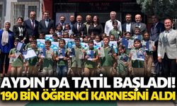 Aydın’da tatil başladı! 190 bin öğrenci karnesini aldı