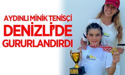 Aydınlı minik tenisçi Zeynep’ten Denizli’de çifte kupa